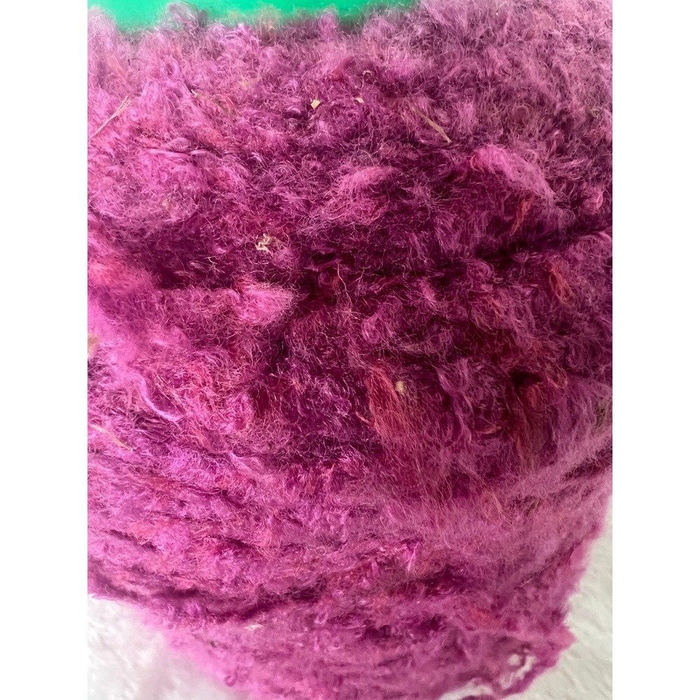 Boucle‎ Yarn Cone 16oz Magenta Purple Loopy Textured Fiber Art Supply